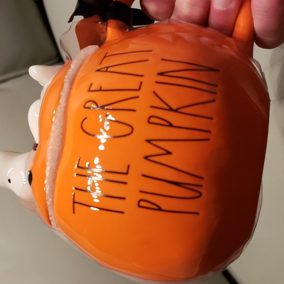 Rae Dunn “The Great Pumpkin" with Snoopy on Pumpkin lid Mug NWT - Picture 4 of 7